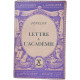 Lettre à l'académie