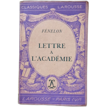 Lettre à l'académie