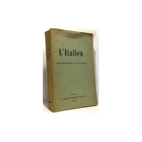 L'ITALIEN SANS PROFESSEUR - EN 50 LECONS