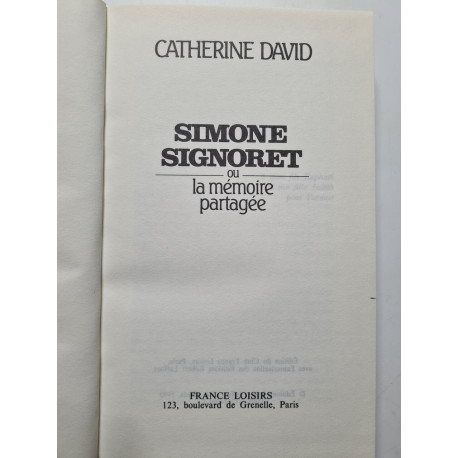 Simone Signoret ou la mémoire partagée