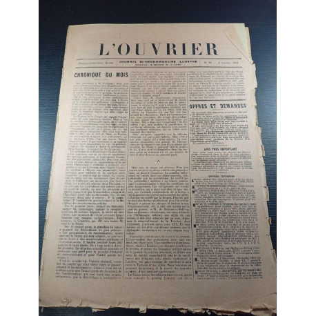 L'ouvrier n°72 - 1913