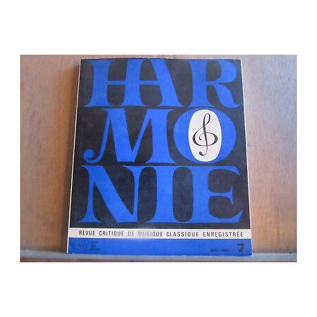 harmonie Revue critique de musique classique enregistrée n7 Mai 1965