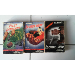 lot 3 romans MG Braun Filet sanglant la peur libre le chant de la peur