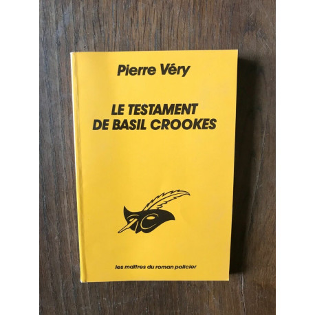 Pierre Véry LE TESTAMENT DE BASIL CROOKES