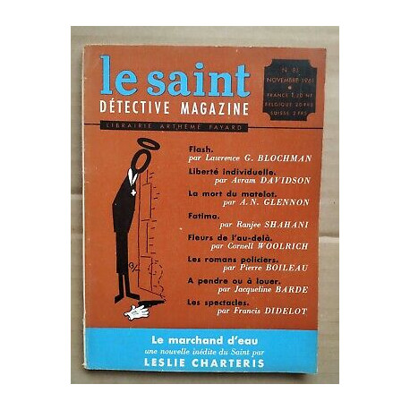 Le Saint Detective Magazine n 81 Le Marchand d'eau 1961