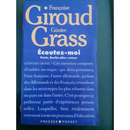 Günter Grass écoutez moi Presses Pocket