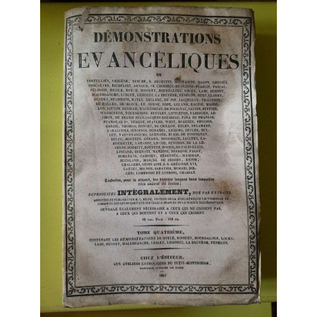 Démonstrations Évangéliques Tome 4 Ateliers Catholiques...