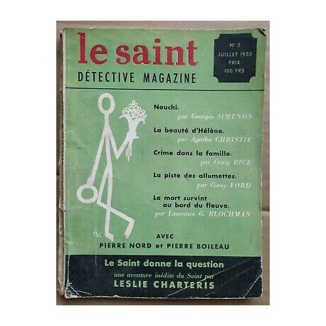 Le Saint Detective Magazine n 5 Le Saint donne la question 1955