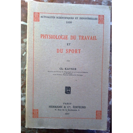 ch kayser Physiologie et du sport Hermann cie