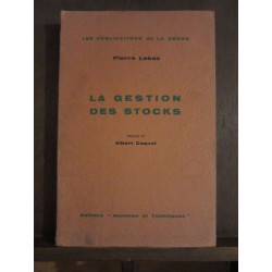 Pierre Lebas La gestion des stocks Editions Hommes et Techniques
