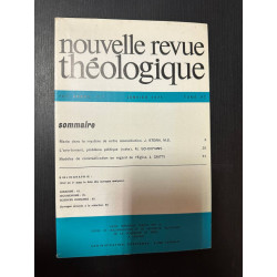 Nouvelle revue théologique 107e annee n°1 tome 97