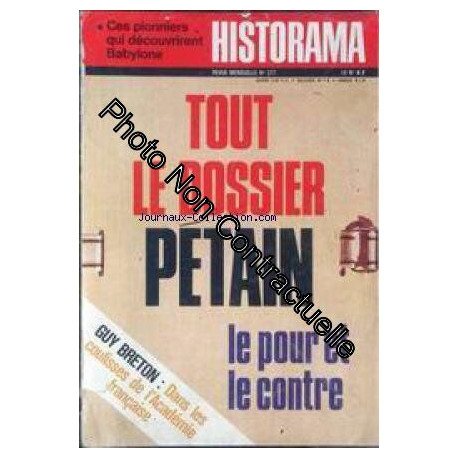 HISTORAMA [No 277] du 01/12/1974 - CES PIONNIERS QUI DECOUVRIRENT...