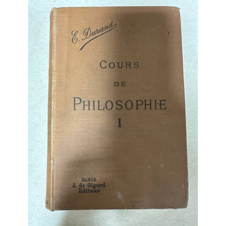 Cours de Philosophie 1