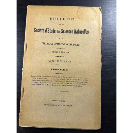 Bulletin de la Société d'Etude des Sciences Naturelles de la...
