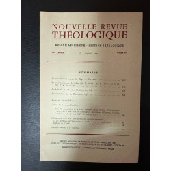 Nouvelle revue théologique 100e annee n°3 tome 90