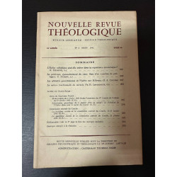 Nouvelle revue théologique 94e année n°3 tome 84