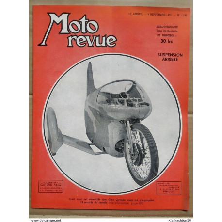 Moto Revue n 1100 Suspension arrière 6 Septembre 1952