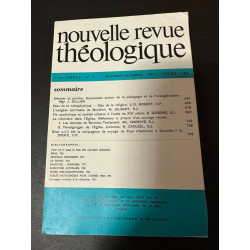 Nouvelle revue théologique 114e annee n°5 tome 104