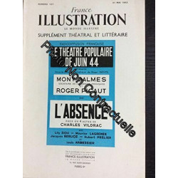 France illustration supplément théâtral et littéraire: L'absence...