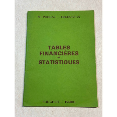 Tables financières et statistiques