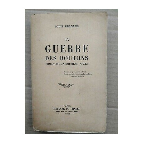 La Guerre des Boutons Mercure de france