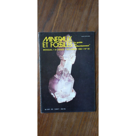 Minéraux Fossiles n 92 Le guide du collectionneur Décembre 1982