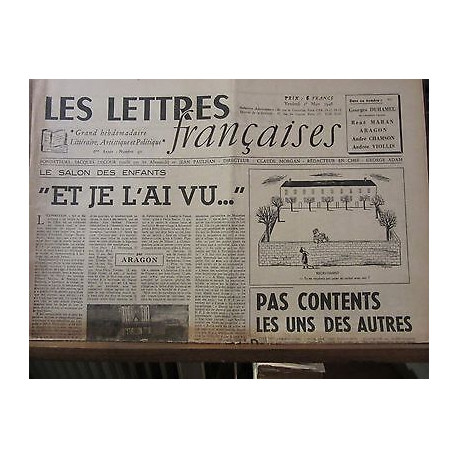 Les Lettres Françaises n97 1er mars 1946 paulhan peynet effel aragon