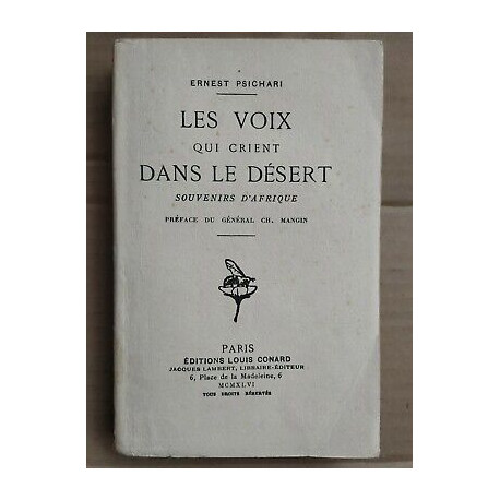 Les Voix qui crient dans le désert Souvenirs d'afrique