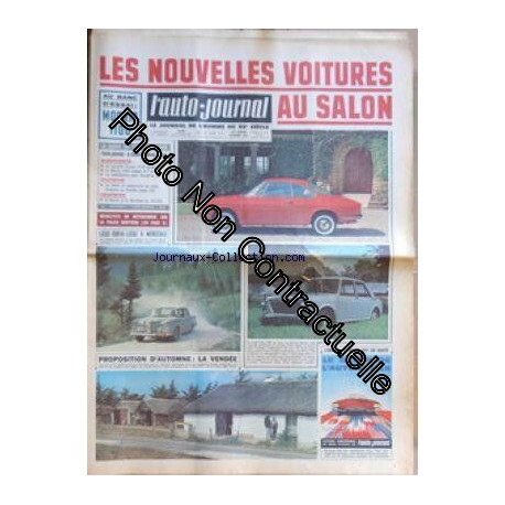 AUTO JOURNAL (L') [No 307] du 20/09/1962 - LES NOUVELLES VOITURES...