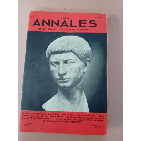 Revue Les annales des lettres françaises N° 78