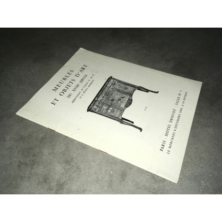 Catalogue vente aux enchères Meubles objets d'art