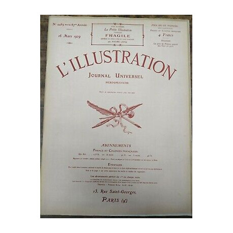 L'illustration Journal Universel Nº 4489 16 mars 1929