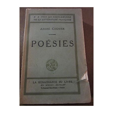 poésies La Renaissance du livre non daté