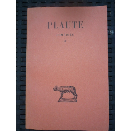 plaute Comédies Tome IV Société d'