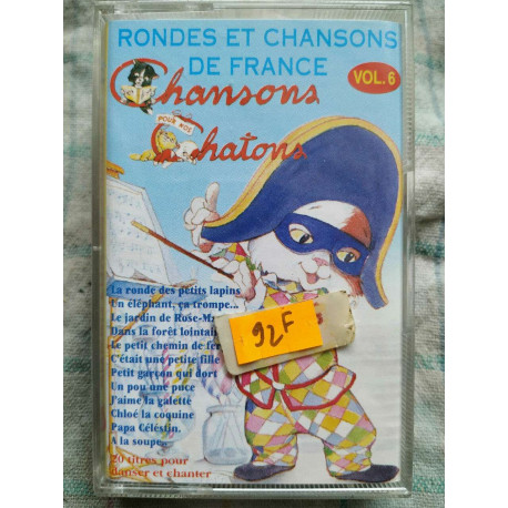 Rondes et chansons de France 6 chansons pour nos chatons Cassette...