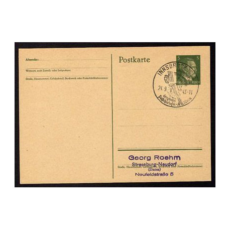 Ganzsache INNSBRUCK-IGLS Cachet Spécial 240843 WW2