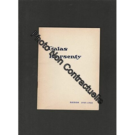 Galas Karsenty Saison 1957-1958 : Monsieur Masure