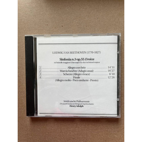 Ludwig van Beethoven Sinfonia n 3 op 55 Eroica - Henry Adolph CD