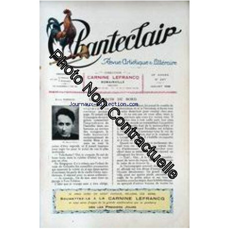 CHANTECLAIR [No 247] du 01/07/1928 - LE MEDECIN DU BORD - ROLAND...