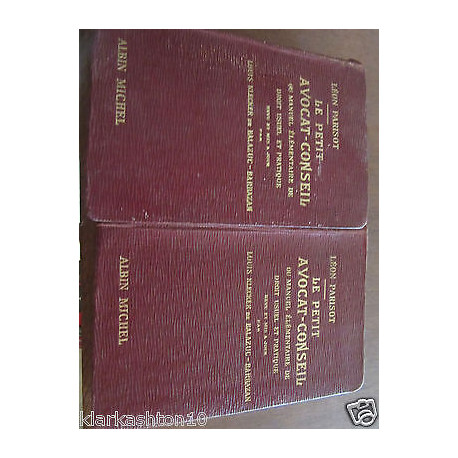 Léon parisot le petit avocat conseil manuel élémentaire de droit