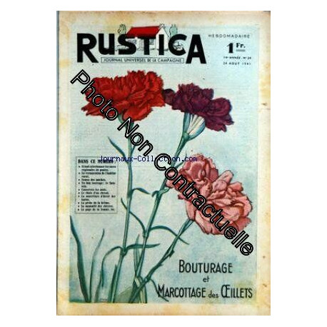 RUSTICA [No 34] du 24/08/1941 - BOUTURAGE ET MARCOTTAGE DES...