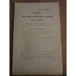 Publicité Manuel des vieux termes mulhousiens et alsaciens