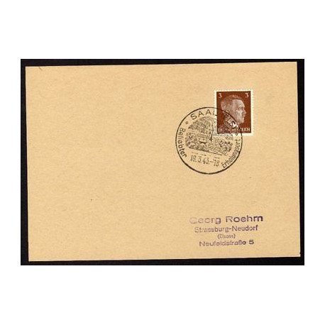 Allemagne n 706 Yv. cachet WW2 SAAL Els Timbre Allemand Hitler Mi...