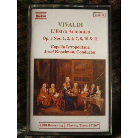 Vivaldi L'Estro Armonico-Jozef Kopelman Cassette Audio-K7 Naxos...