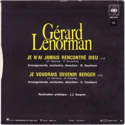 Je N'ai Jamais Rencontré Dieu / Je Voudrai Devenir Berger