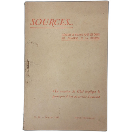 Sources... N.24 - Juillet 1943