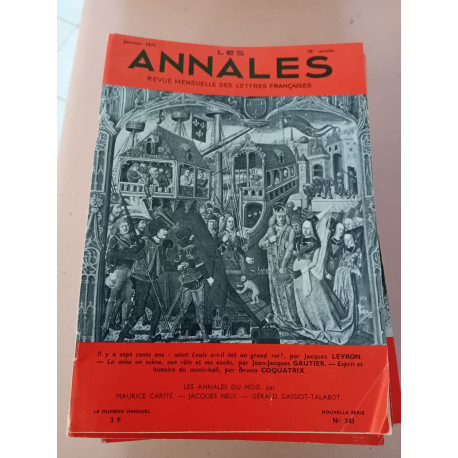 Revue Les annales des lettres françaises N° 243