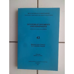 datations et documents lexicographiques 43 matériaux pour...