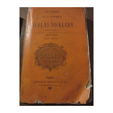 dickens vie et aventures de Nicolas Nicleby Tome secondlibrairie...