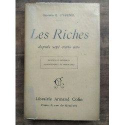 Vicomte G. d'Avenel - Les Riches Depuis sept cents ans Librairie...